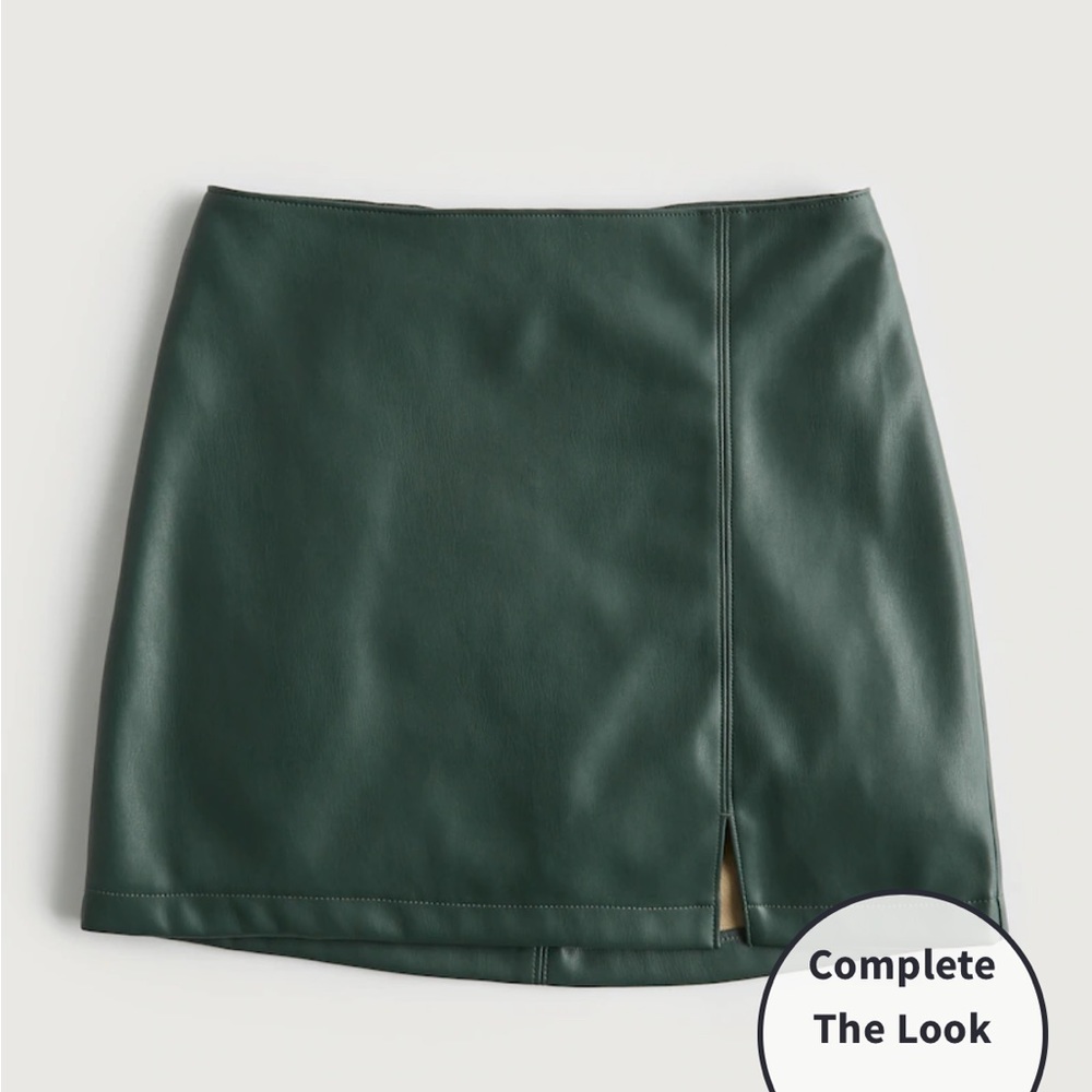 ULTRA HIGH-RISE VEGAN LEATHER MINI SKIRT